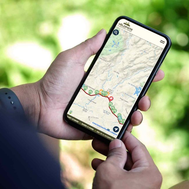 Carte interactive de la Vélopiste Jacques-Cartier/Portneuf